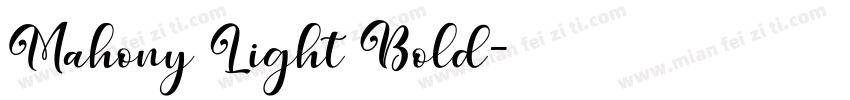 Mahony Light Bold字体转换